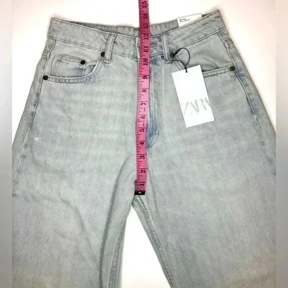 Zara Womens Tailored Mid Waist Balloon Jeans Size- 0 - Picture 5 of 9